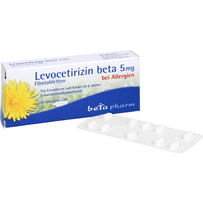 Levocetirizin beta 5 mg Filmtabletten, 20 St FTA