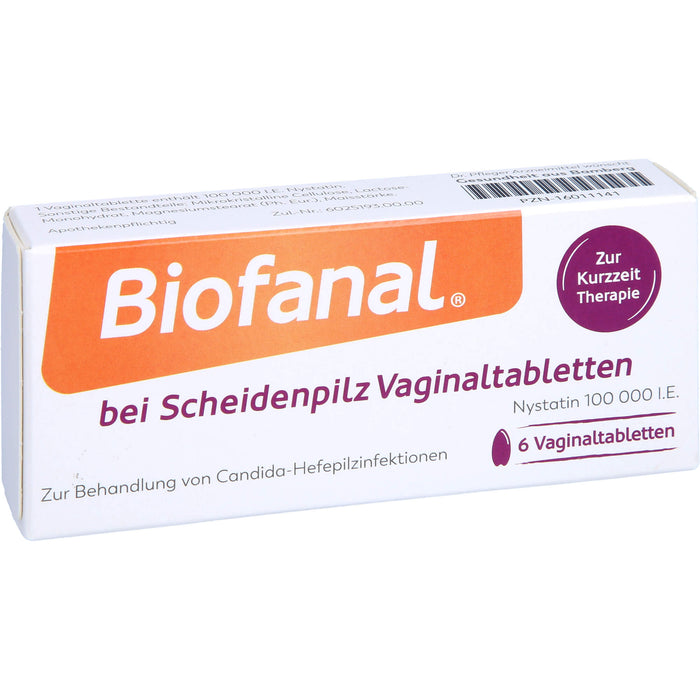 Biofanal bei Scheidenpilz Vaginaltabletten 100 000 I.E., 6 pc Tablettes