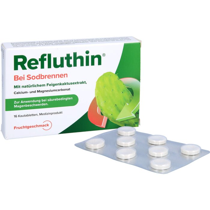 Refluthin bei Sodbrennen Kautabletten Frucht, 16 pc Tablettes