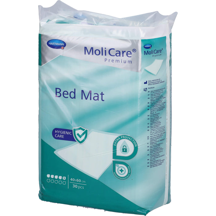 MoliCare Premium Bed Mat 5 Tropfen 40 x 60 cm Bettunterlagen für zusätzlichen Schutz, 30 pcs. underpads