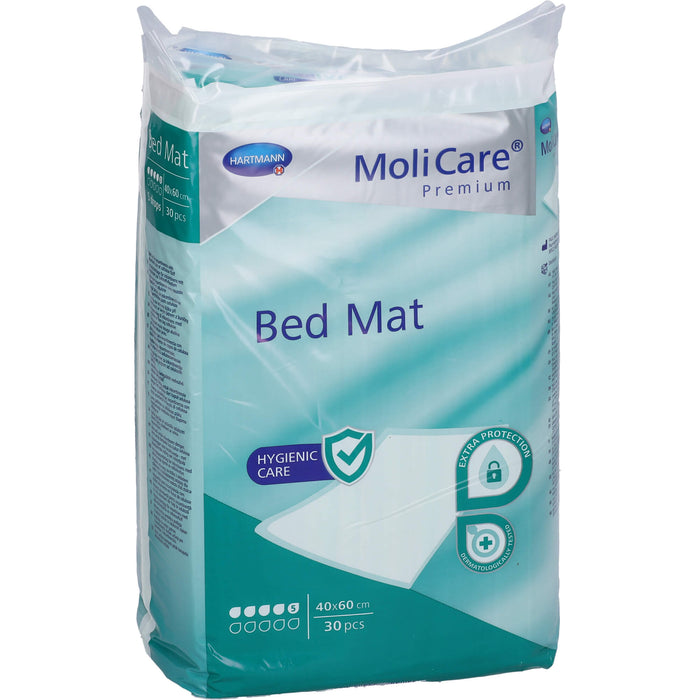 MoliCare Premium Bed Mat 5 Tropfen 40 x 60 cm Bettunterlagen für zusätzlichen Schutz, 30 pcs. underpads