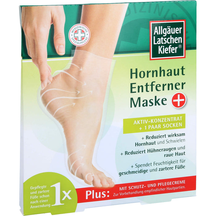 Allgäuer Latschenkiefer Hornhaut Entferner Maske Plus Aktiv-Konzentrat + 1 Paar Socken, 1 pc Paquet combiné