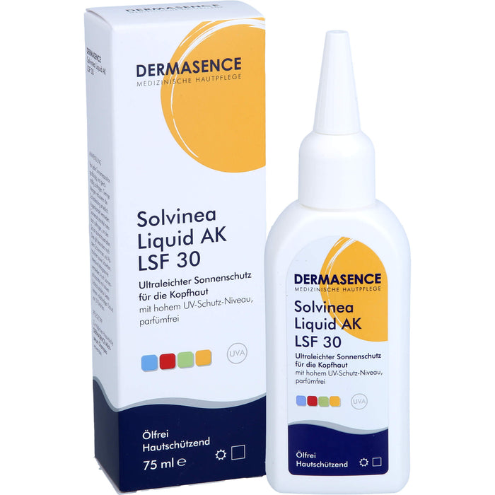 DERMASENCE Solvinea Liquid AK LSF 30, 75 ml Lösung