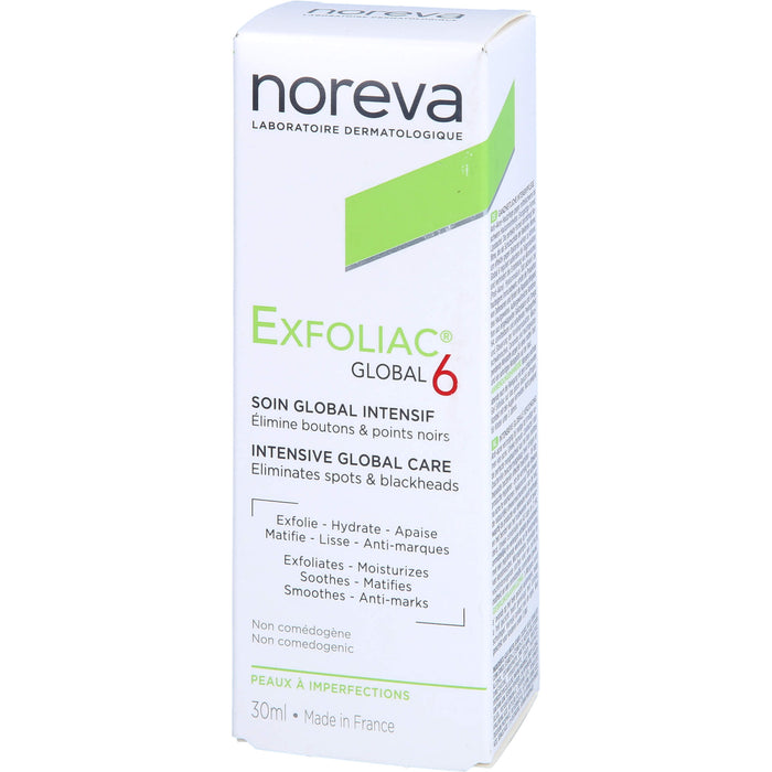 Noreva Exfoliac Global 6 Intensivpflege, 30 ml Crème