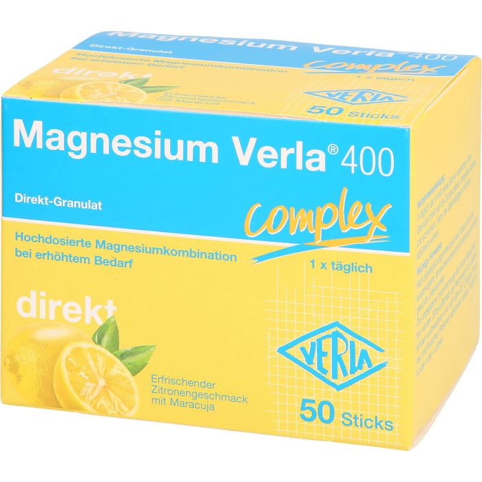 Magnesium Verla 400 complex Direkt-Granulat Sticks, 50 pc Sachets