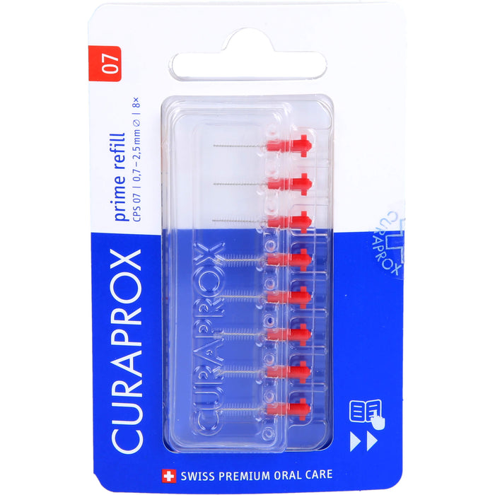 CURAPROX CPS 07 prime 8er refill Interdentalbürst., 8 pcs. Interdental brushes