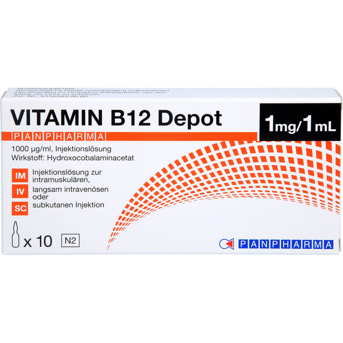 Panpharma Vitamin B12 Depot 1000 µg/ml Injektionslösung, 10 pc Ampoules