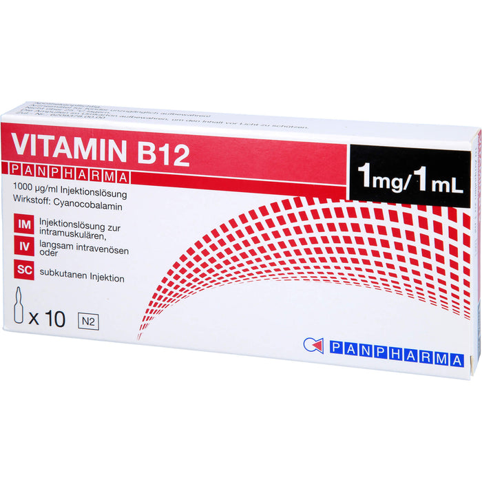 VITAMIN B12 PANPHARMA, 1000 µg/ml, Injektionslösung, 10 ml Lösung