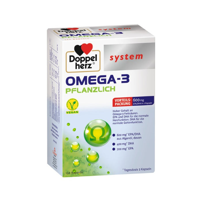 Doppelherz Omega-3 Pflanzlich system Kapseln, 120 pc Capsules