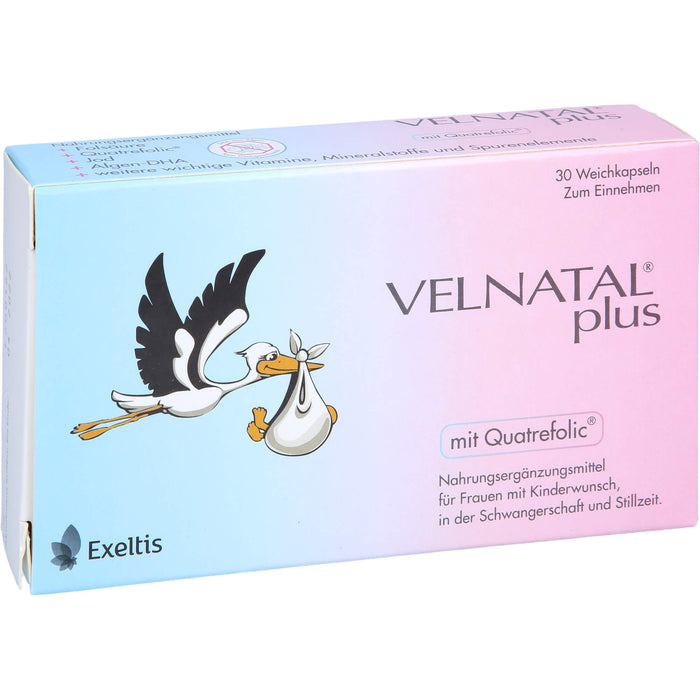 VELNATAL plus für Frauen mit Kinderwunsch Weichkapseln, 30 pcs. Capsules