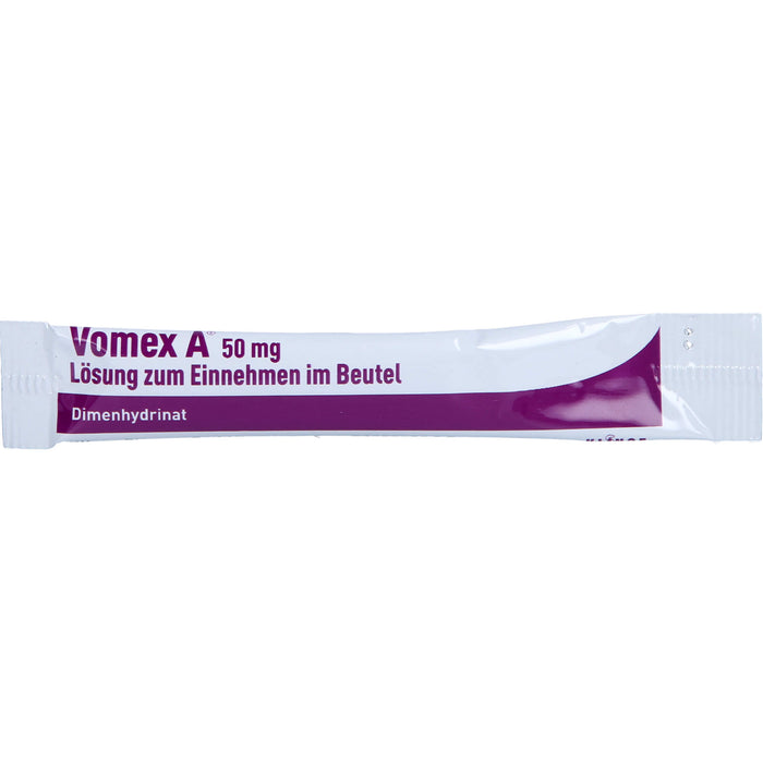 Vomex A 50 mg Beutel gegen Reisekrankheit, 12 pcs. Sachets