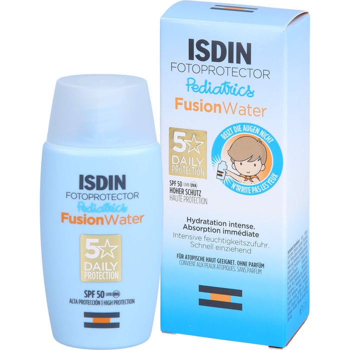 ISDIN Fotoprotector Pediatrics Fusion Water SPF 50 zum UV-Schutz und zur Pflege von Gesicht und Körper, 50 ml Creme