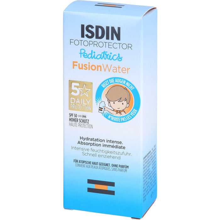 ISDIN Fotoprotector Pediatrics Fusion Water SPF 50 zum UV-Schutz und zur Pflege von Gesicht und Körper, 50 ml Creme