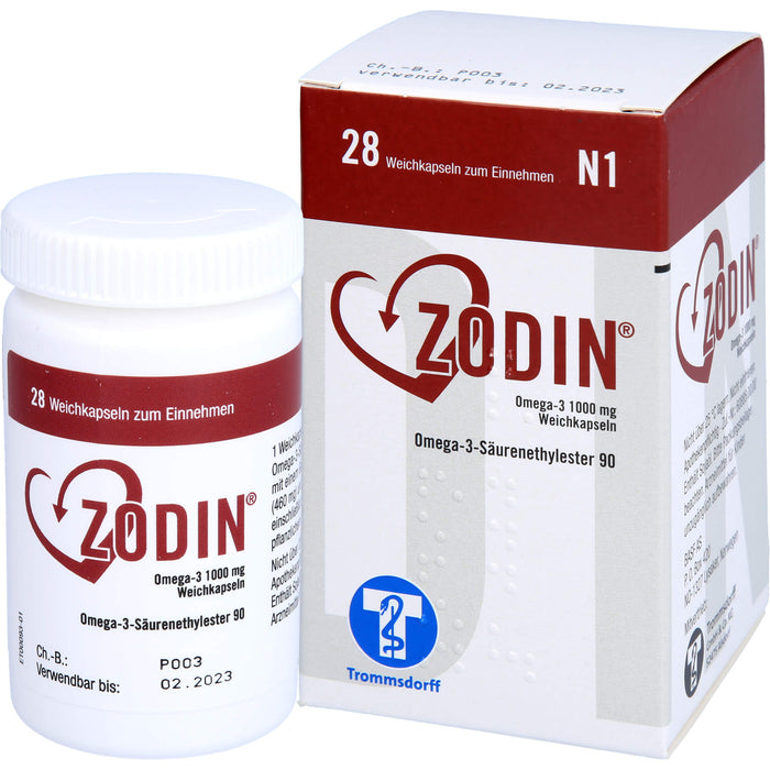 Zodin Omega-3 1000 mg Weichkapseln, 28 St WKA