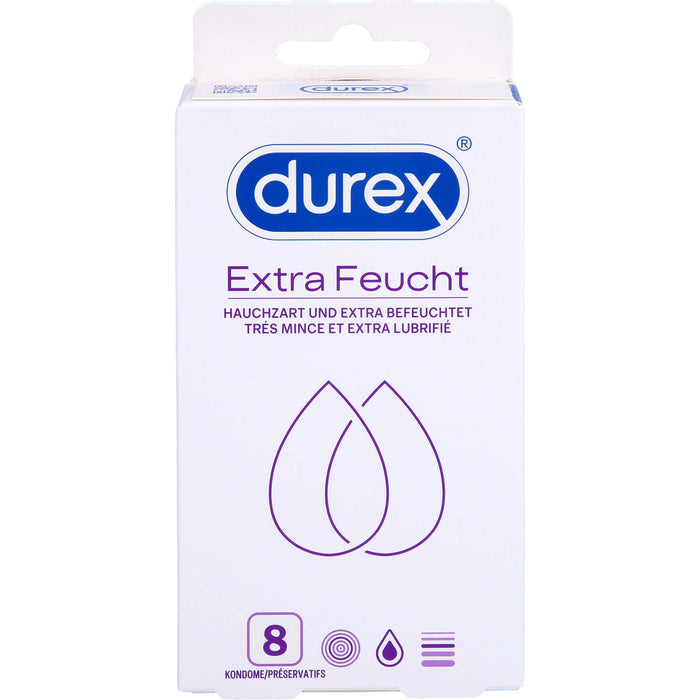 Durex Extra Feucht Kondome, 8 pc Préservatifs