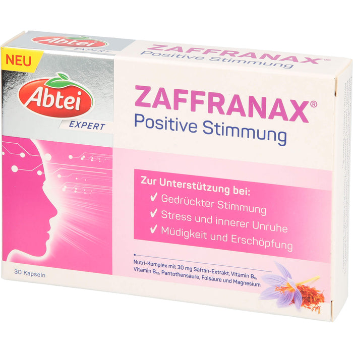 Abtei Expert ZAFFRANAX Positive Stimmung Kapseln, 30 St. Kapseln