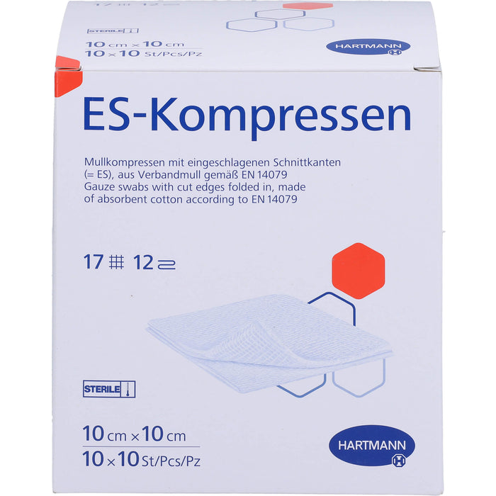 ES-KOMPRESSEN steril 10x10 cm Grosspackung, 10X10 St KOM