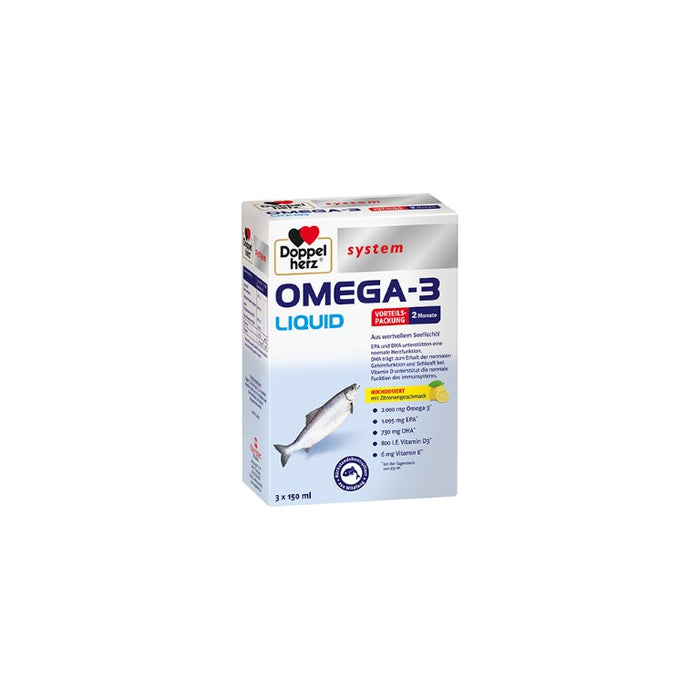 Doppelherz Omega-3 Liquid system, 3X150 ml FLU