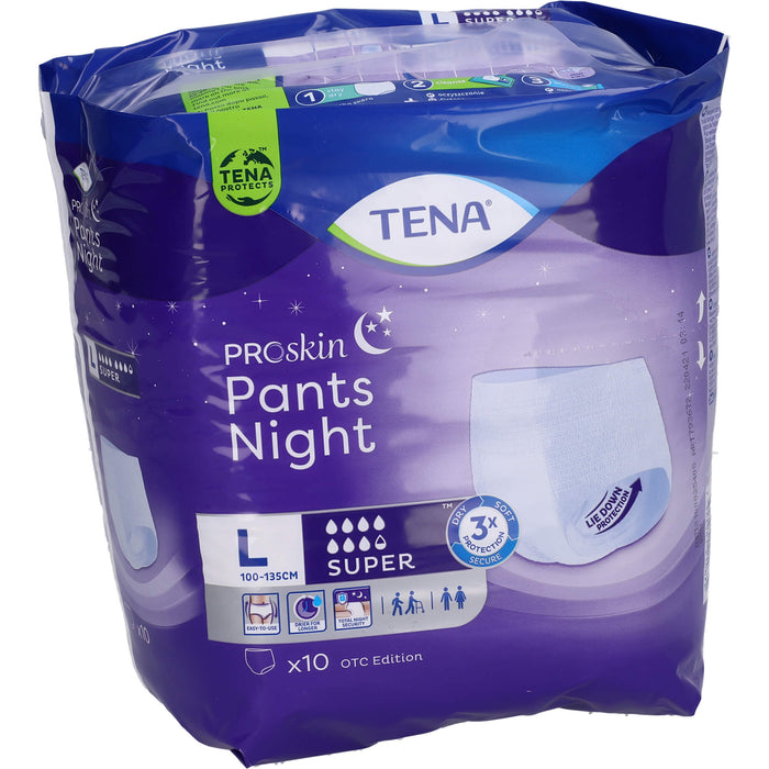 Tena Pants Night Super L, 10 St