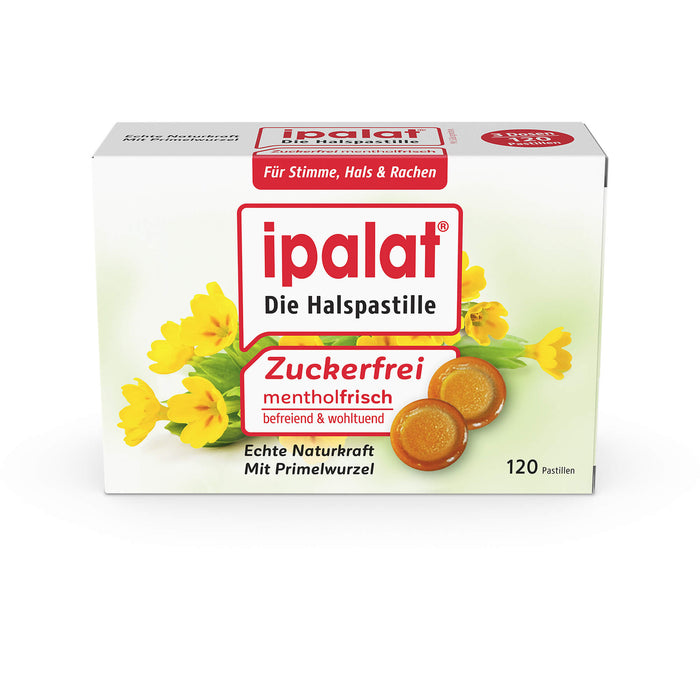 Ipalat Halspastillen zuckerfrei, 120 St. Pastillen