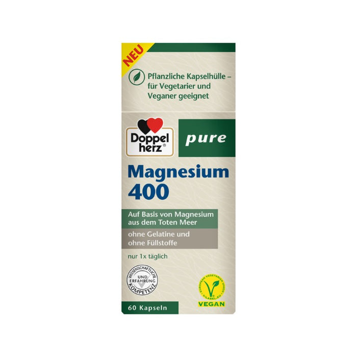 Doppelherz Magnesium 400 pure, 60 St. Kapseln