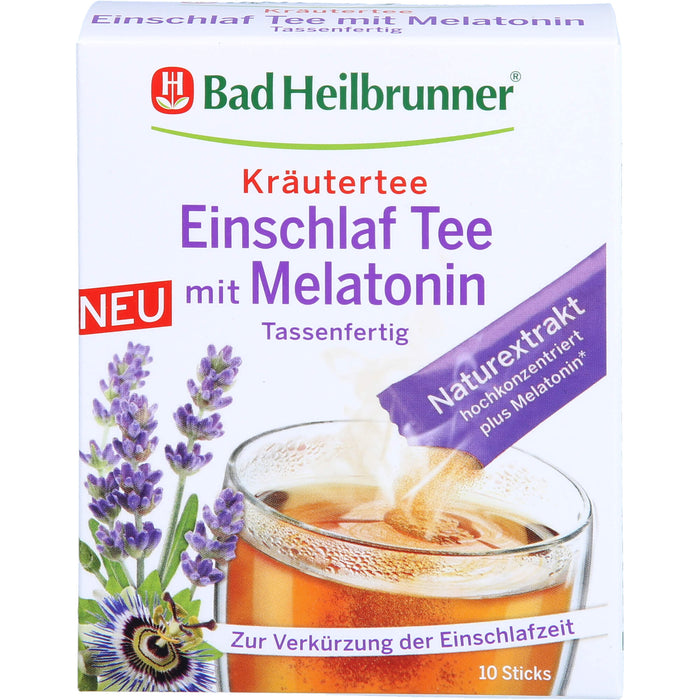 Bad Heilbrunner Einschlaf Tee mit Melatonin, 10X1 g PUL