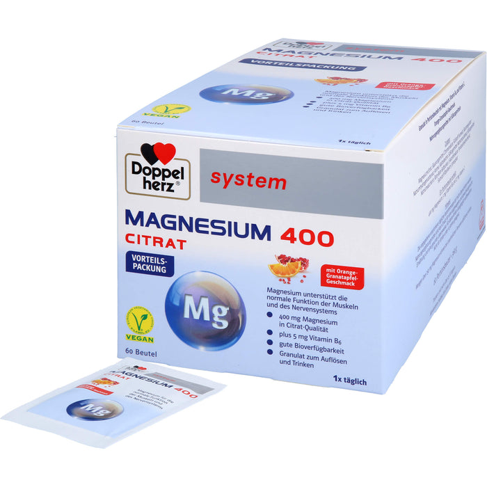 Doppelherz Magnesium 400 Citrat system, 60 pcs. Sachets