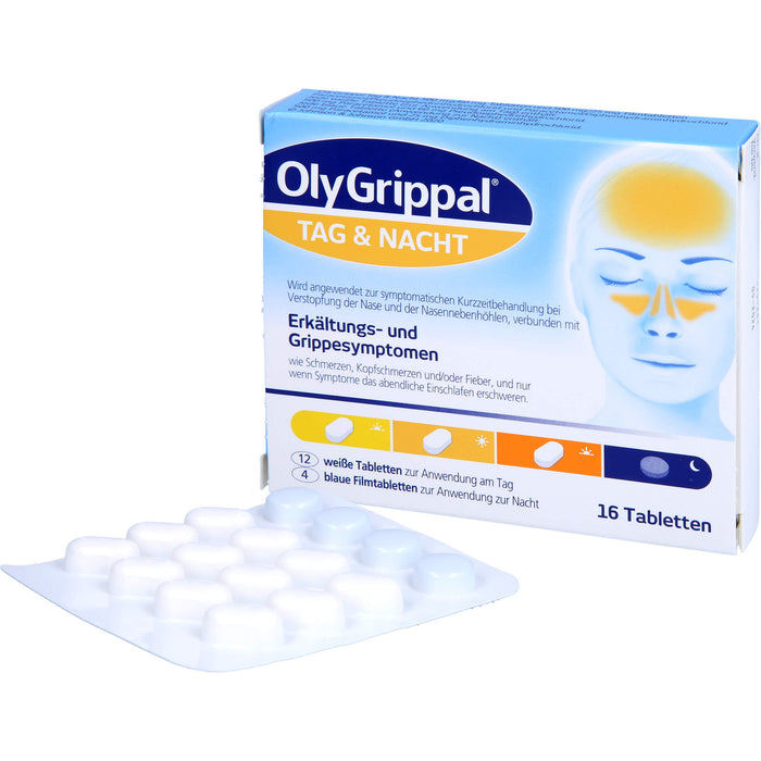 OlyGrippal Tag & Nacht 500 mg/60 mg Tabletten und 500 mg/25 mg Filmtabletten, 16 pcs. Tablets