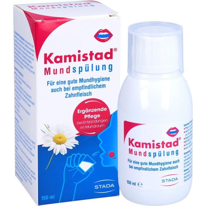 Kamistad Mundspülung bei Zahnfleischentzündungen und Aphten, 150 ml Solution