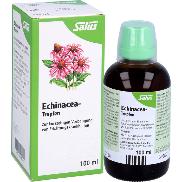 Salus Echinacea-Tropfen zur kurzzeitigen Vorbeugung von Erkältungskrankheiten, 100 ml Solution