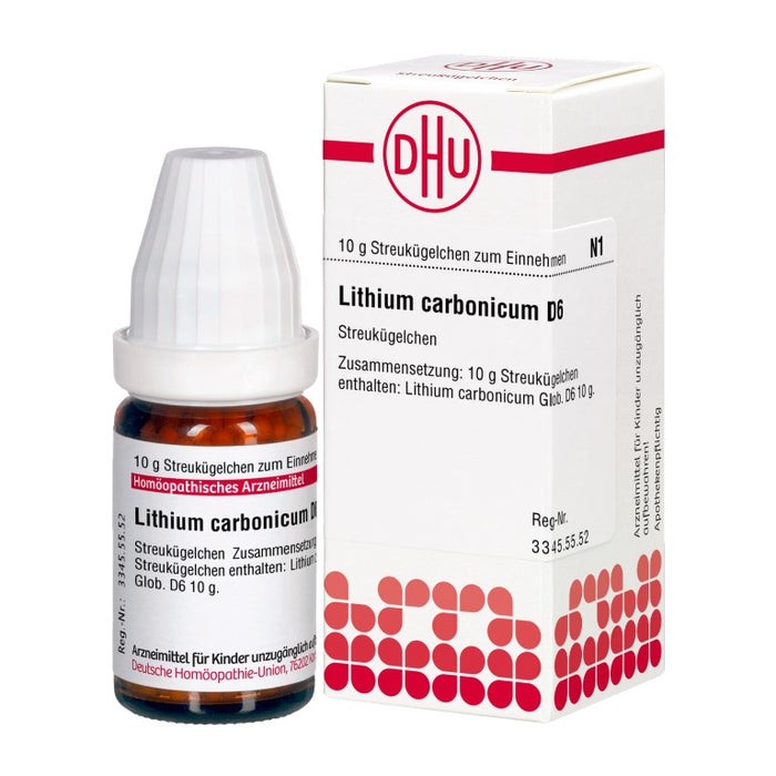 Lithium carbonicum D6 DHU Globuli, 10 g GLO