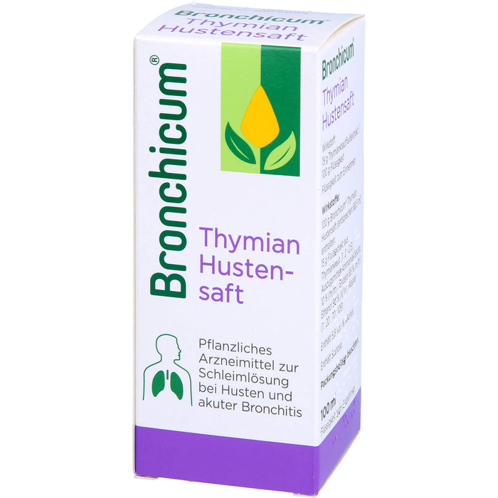 Bronchicum Thymian Hustensaft zur Schleimlösung bei Husten und akuter Bronchitis, 100 ml Lösung