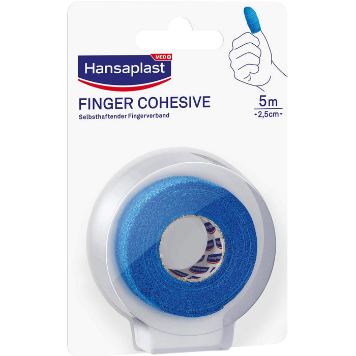 Hansaplast Selbsthaft. Fingerverband blau 5mx2,5cm, 1 St. Pflaster