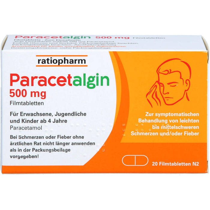 Paracetalgin 500 mg Filmtabletten, 20 pc Tablettes