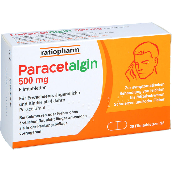 Paracetalgin 500 mg Filmtabletten, 20 St. Tabletten