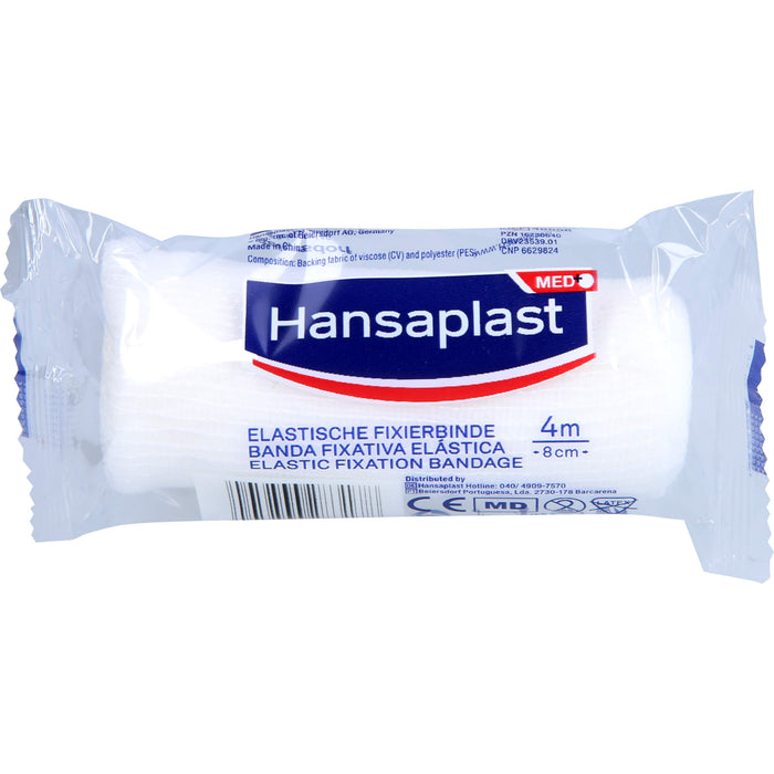 Hansaplast elastische Fixierbinde gekreppt 4 m x 8 cm, 1 pc pansement