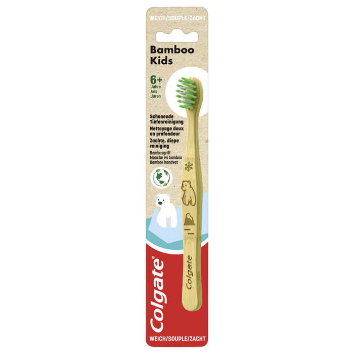 Colgate Bamboo Kids Zahnbürste sanft, 1 pc Brosse à dents