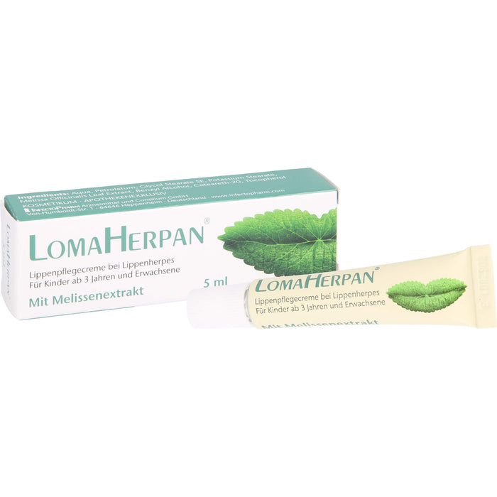 Lomaherpan Lippenpflegecreme mit Melissenextrakt, 5 ml Cream