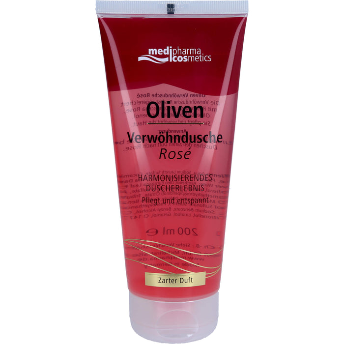 medipharma cosmetics Oliven Verwöhndusche Rose, 200 ml Lösung