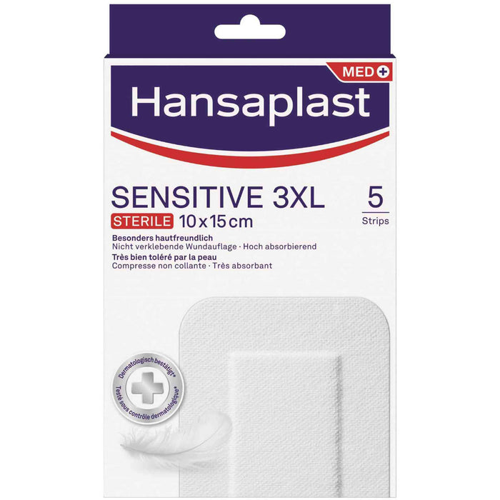 Hansaplast Wundverband Steril Sensitive 10x15cm, 5 pc Pansement