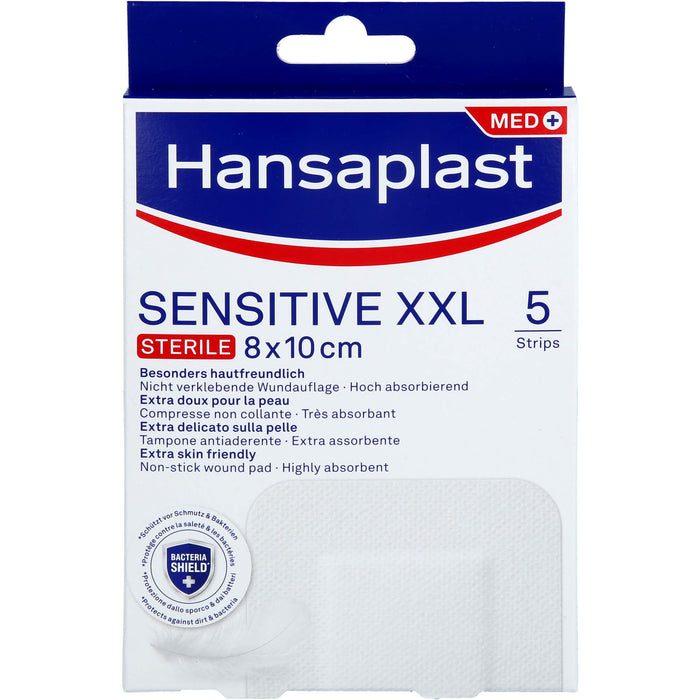 Hansaplast Wundverband Steril Sensitive 8x10cm, 5 pc Pansement