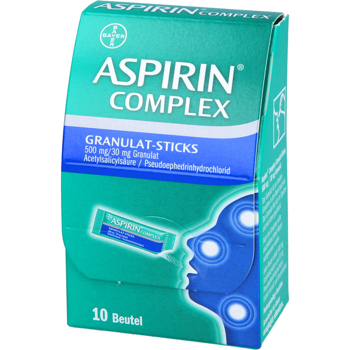 Aspirin Complex Granulat-Sticks 500 mg/30 mg Granulat, 10 pcs. Sachets