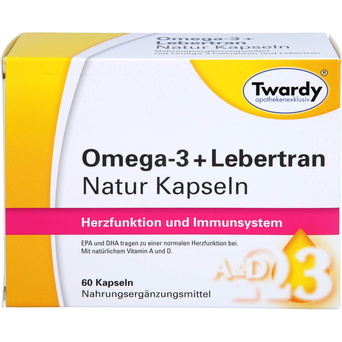 Omega-3 + Lebertran Natur Kapseln, 60 St KAP