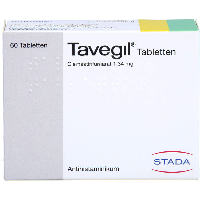 Tavegil Tabletten zur Symptomlinderung bei Heuschnupfen, Juckreiz und Nesselsucht, 60 pcs. Tablets