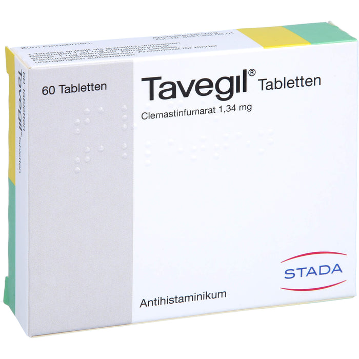 Tavegil Tabletten zur Symptomlinderung bei Heuschnupfen, Juckreiz und Nesselsucht, 60 pcs. Tablets