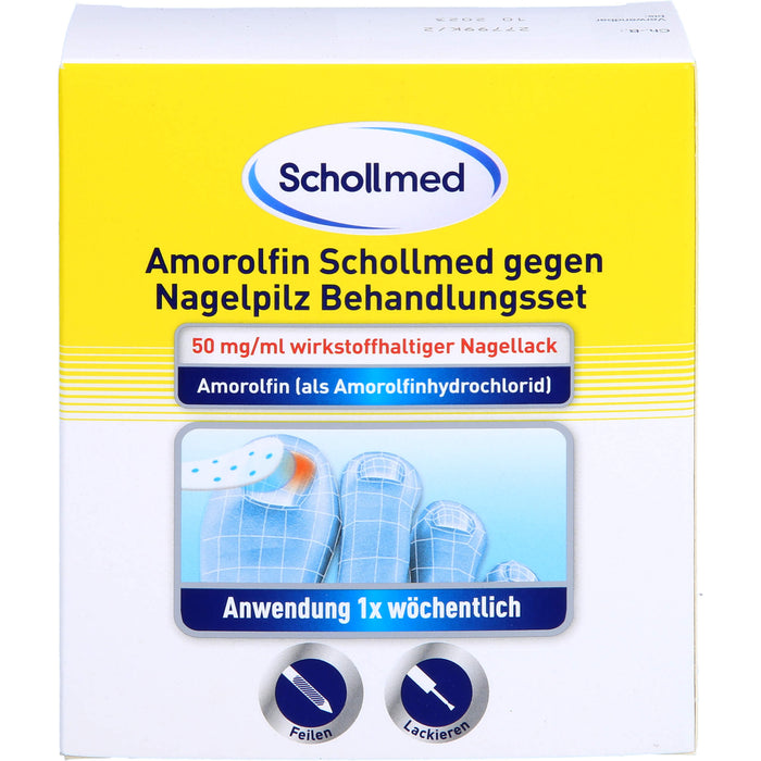 Amorolfin Schollmed gegen Nagelpilz Behandlungsset, 2.5 ml Wirkstoffhaltiger Nagellack