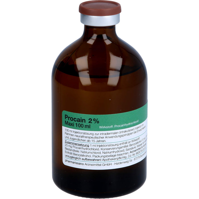 Procain pharmarissano Maxi 2 % 100 ml, 100 ml Lösung