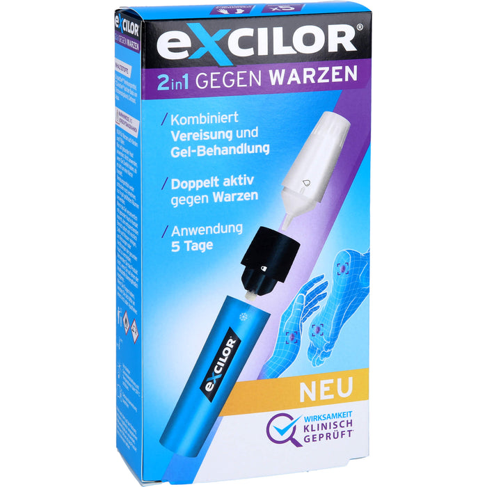 Excilor 2in1 gegen Warzen kombiniert Vereisung und Gel-Behandlung, 1 pc Plume