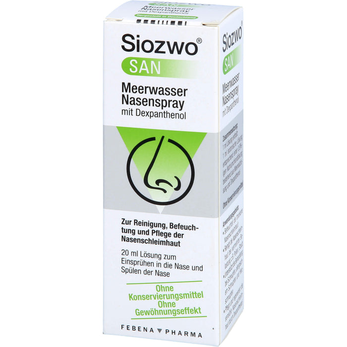 Siozwo SAN Meerwasser Nasenspray mit Dexpanthenol, 20 ml NAS