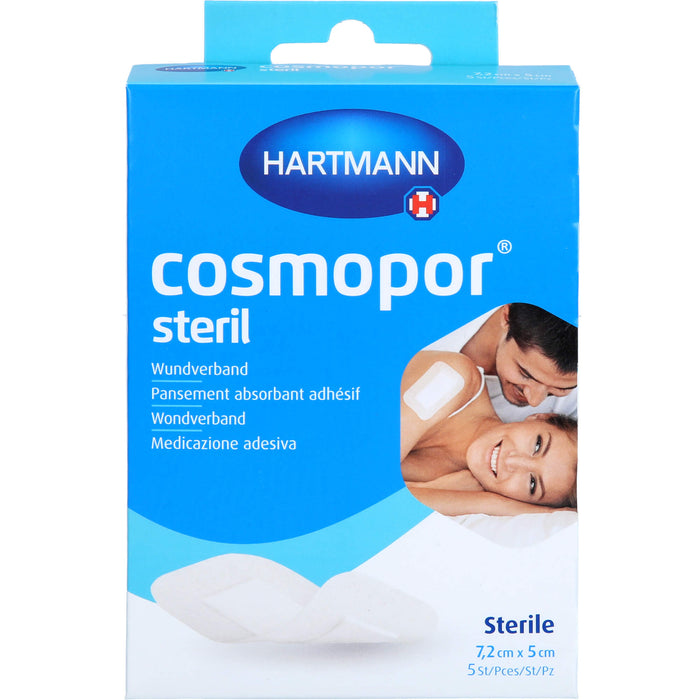 HARTMANN Cosmopor steril Wundverband 7,2 cm x 5 cm OTC, 5 pcs. dressing